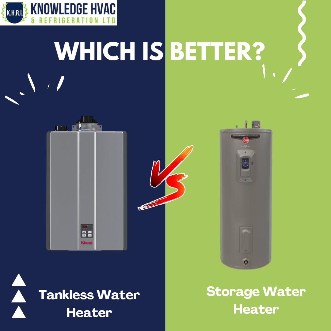 Storage Hot water Tank vs Tankless Water Heater